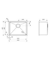 Reginox Tulip Bundle 2 - Reginox Tulip TSSU4500 undermount kitchen sink