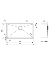 Reginox Tulip Bundle 6 - Reginox Tulip TSSU7000-X undermount kitchen sink