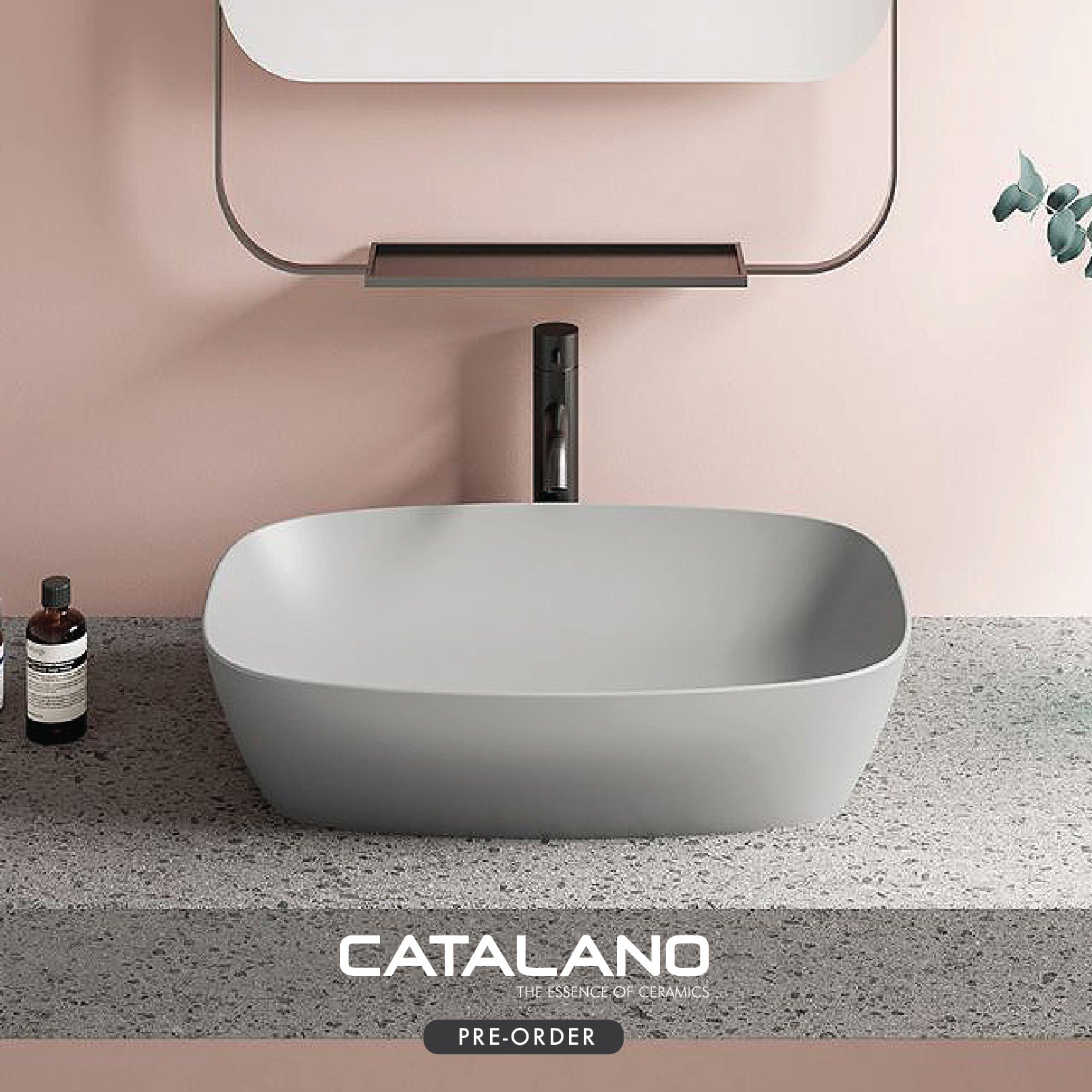 ZERO Countertop round washbasin By CERAMICA CATALANO
